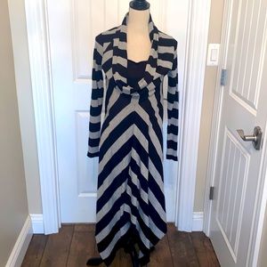 Black & Gray Cowl Neck Sweater Dress Size Medium